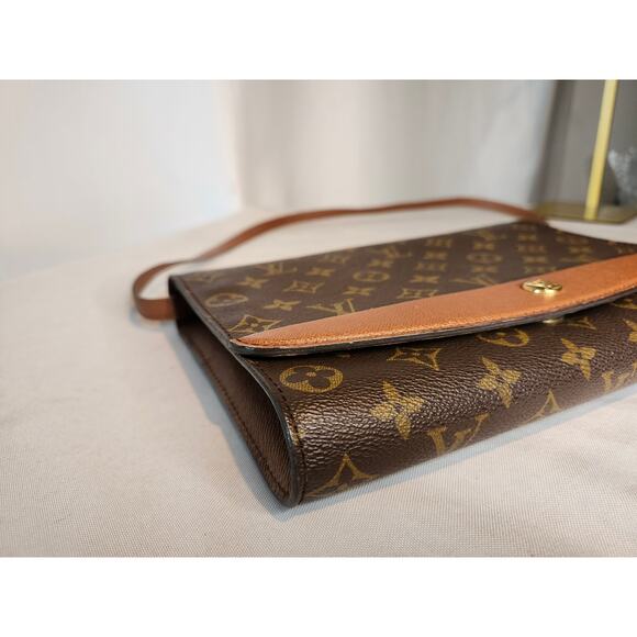 Louis Vuitton Monogram Bordeaux Clutch Shoulder Bag Crossbody Brown Canvas - Picture 5 of 16